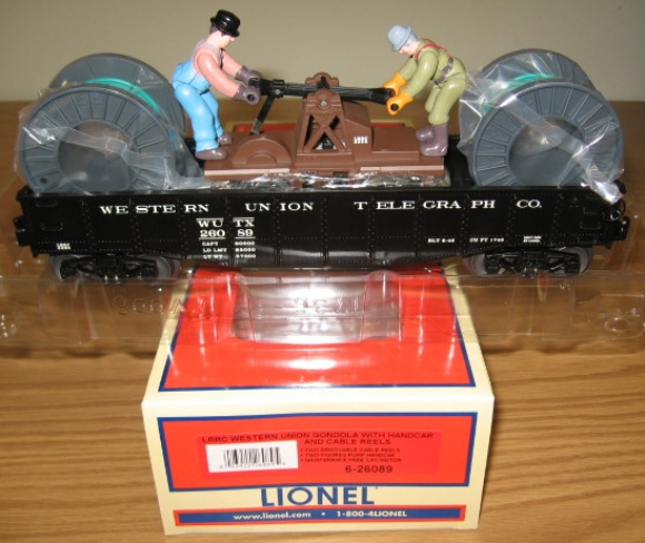 Picture of LRRC Western Union Gondola w/Motorized Handcar