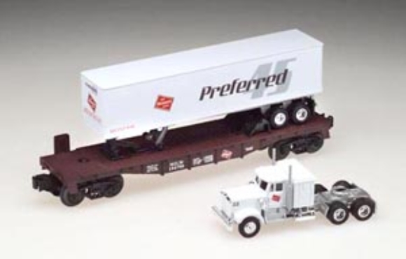 Picture of Milwaukee Road Flatcar w/Tractor & Trailer