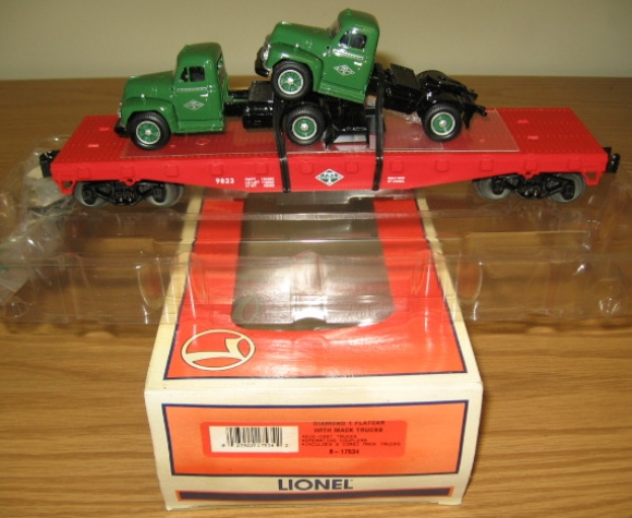 Picture of Diamond T Flatcar w/(2) Mack Trucks