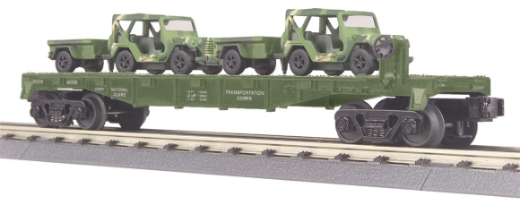Picture of National Guard Flatcar w/Jeep & Trailer