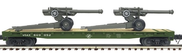 Picture of MTH Premier U.S. Army Flat Car w/ 105mm Howitzers