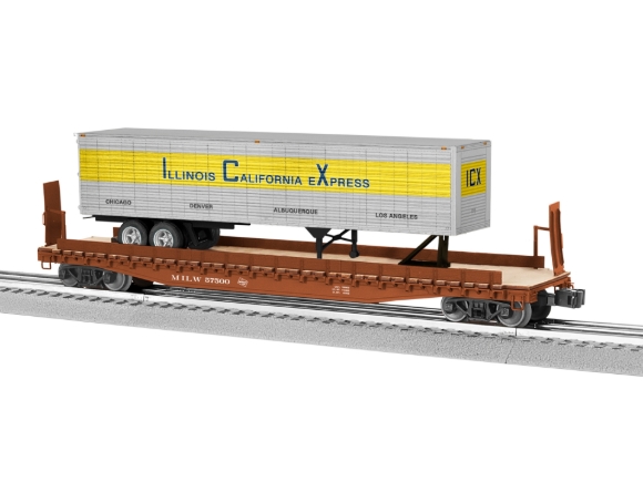 Picture of Milwaukee Road 50' Flatcar w/ICX Trailer 