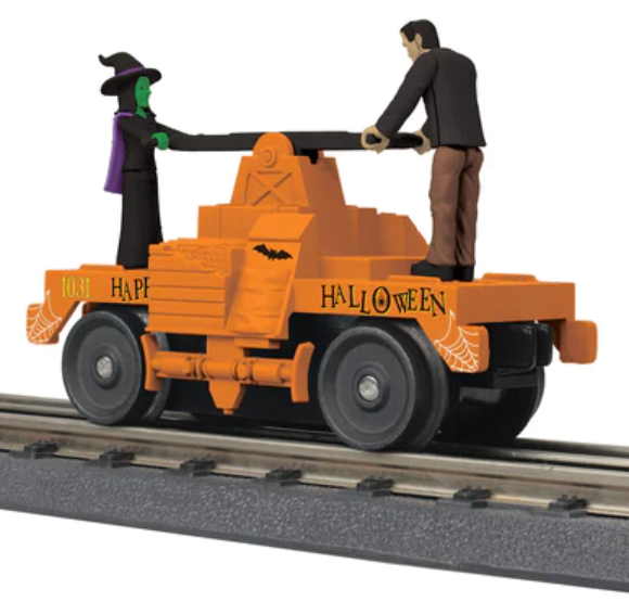 Picture of MTH RailKing Halloween Operating Handcar (Orange)