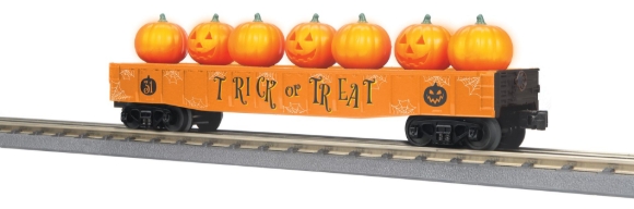 Picture of MTH RailKing Halloween Gondola w/ Flickering Lighted Pumpkins