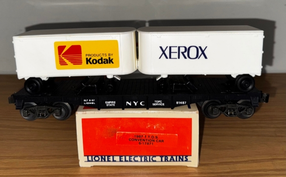 Picture of Lionel TTOS Kodak/Xerox New York Central Piggyback Flatcar