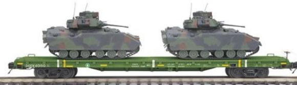 Picture of MTH Premier U.S. Army 60' Flatcars w/ (2) Bradley Tanks 