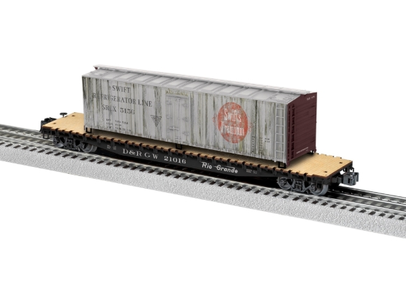 Picture of Lionel Rio Grande PS-4 Flatcar w/ Woodside Reefer Load