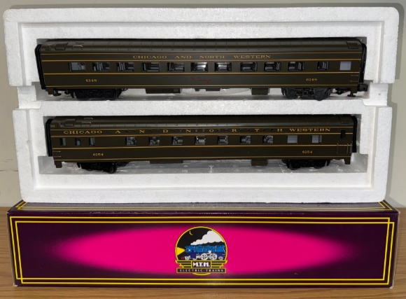 Picture of MTH Premier Chicago & Northwestern 70' Passenger Car 2-pk (LN)