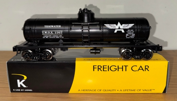 Picture of K-Line by Lionel Tidewater 'Flying A' Single-Dome Tank Car 