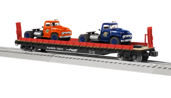 Picture of LCCA Lionel Providence & Worcester PS-4 Flatcar w/ (2) Die-Cast Tractor Cabs