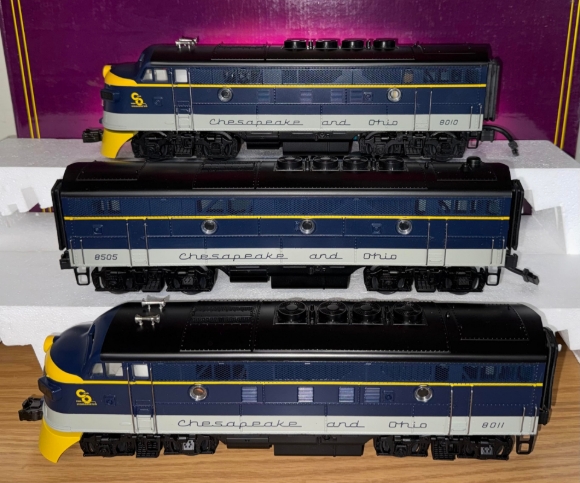 Picture of MTH Premier Chesapeake & Ohio F-3 ABA Diesels w/ Proto 1 (operated)