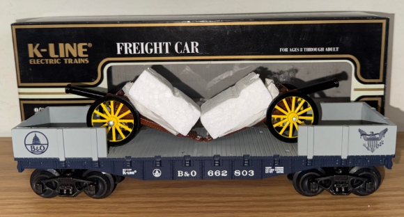Picture of K-Line Baltimore & Ohio Flat Car w/ (2) Cannons
